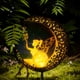thumbnail image 3 of Led Moon Fairy Crackle Glass Light Solar Statues Al Aire Libre Arte Hierro, 3 of 9