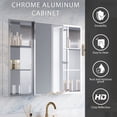 thumbnail image 4 of ANGELES HOME 40 in.×30 in.H Copper-Free Mirror Medicine Cabinet with Beveled Mirror Door and Open Shelf Set, Recessed or Surface Mount, 4 of 11