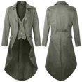thumbnail image 2 of Funicet Costumes pour Hommes, Vestes pour Hommes, Haut Gothique Uni Steampunk Médiéval Uniforme de Performance Veste à Revers, Veste pour Hommes, Veste d'Hiver pour Hommes, 2 of 7