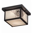 thumbnail image 5 of Meyda Tiffany 46307 Hyde Park Spider Web 14" Wide Flush Mount Square Ceiling Fixture -, 5 of 7