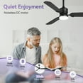 thumbnail image 3 of ALKAFY 2-Pack 42 inch Black Modern Ceiling Fan - 3-Blade Smart DC Motor, LED Light & Remote for Bedroom, Living Room, 3 of 9