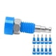 thumbnail image 2 of 10 piezas de conector de conector hembra tipo banana de 2 mm, adaptador de panel, miniposte de conexión para instrumento electrónico, azul, 2 of 12