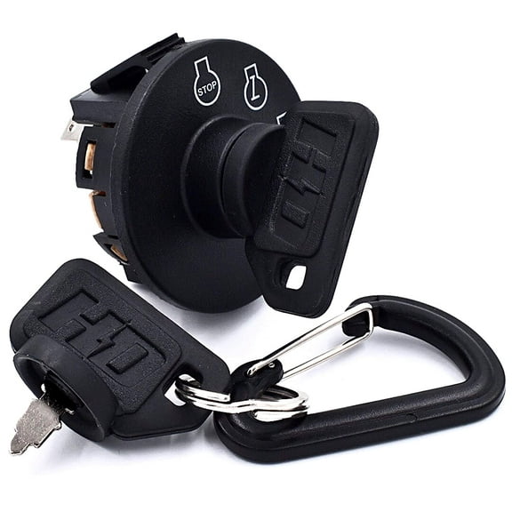 HD Switch Starter Ignition Switch Fits Kubota Z121 Z122 Z125 Z411 Z421 Z723 Z724 Z725 Z726 ZG123 ZG124 ZG127 K3011-62110 K3011-62102 K3011-96200 Zero Turn Mowers w/ 2 Umbrella Keys & Carabiner