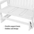 thumbnail image 5 of Mosbrisa Poly Lumber Patio Glider, HIPS Material Weather-Resistant Swing Bench for Outdoor Porch Garden (White, 2-Seater), 5 of 13