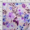thumbnail image 2 of oneOone Polyester Lycra Fabric Watercolor Leaves & Peony Floral_Printed Craft Fabric BTY 56 Inch Wide, 2 of 4