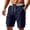 Dark Blue, variant on Guluxicc Men's Cargo Shorts Elastic Waist Drawstring Summer Hiking Shorts With Multi Pockets