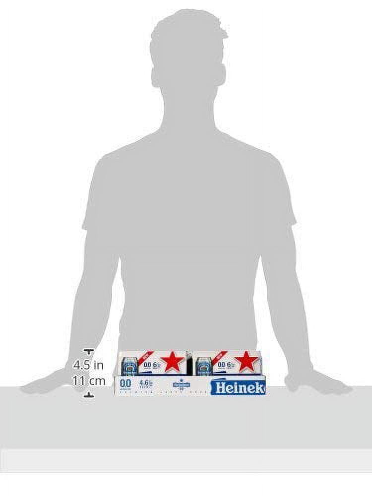 Heineken 0.0% Non-Alcohol, Alcohol Free Beer, Great Taste, Zero Alcohol, 11.2 Fl Oz | Case of 24 Cans