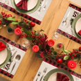 thumbnail image 5 of Red and Black Buffalo Plaid Christmas Tree Placemats Set of 4, 12x 18 Inch Holiday Winter Farmhouse Rustic Place Mats Xmas Linen Dining Table Mats for Christmas Party Kitchen Dining Decoration, 5 of 6