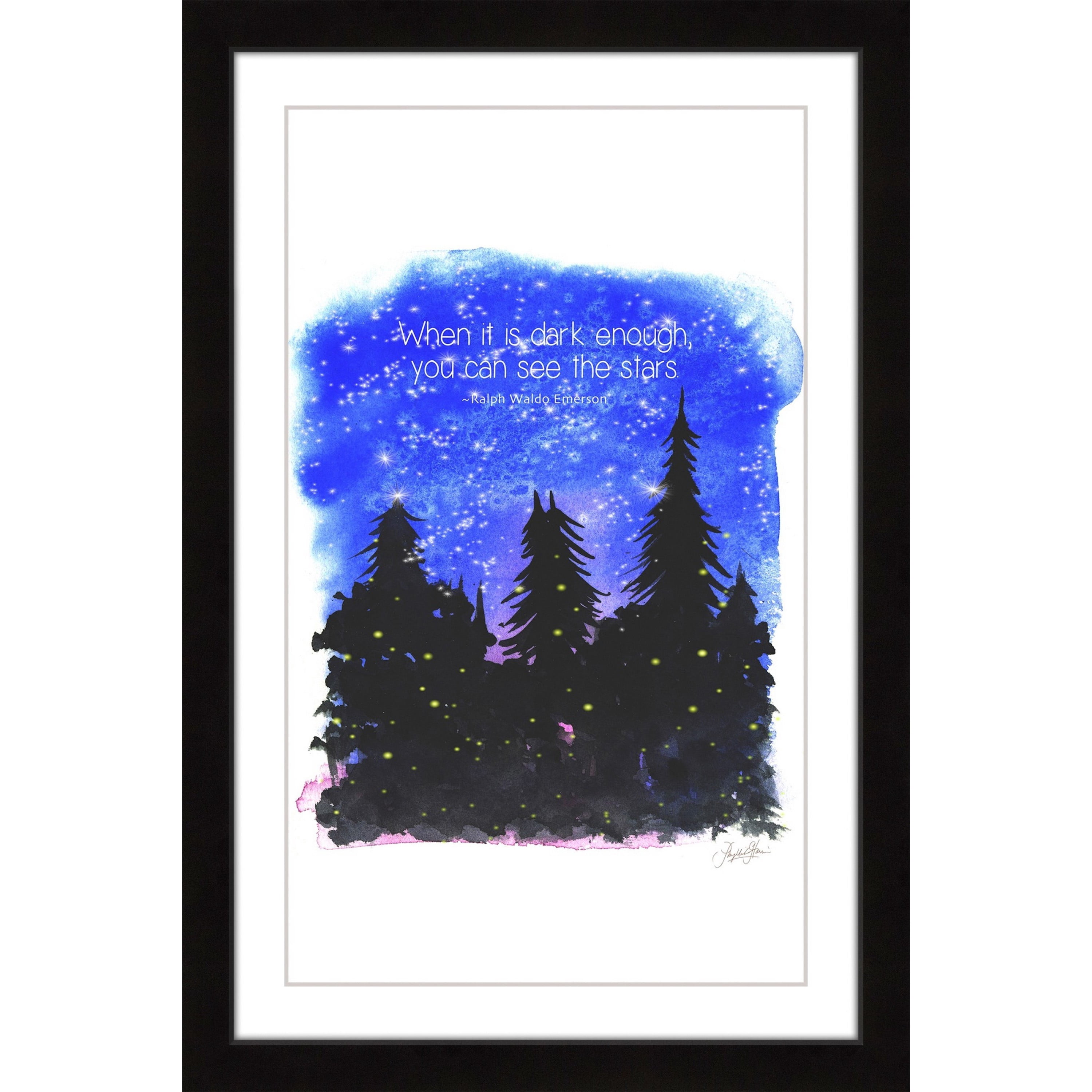 Marmont Hill "Night in the Woods" by Phyllis Harris Framed Painting Print