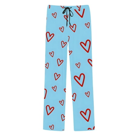 JJHGVB Drawstring Pants Women Pajama Pants Women Fun Pajama Pants Women s Pants Casual Womens Pants Women Trendy Pants for Women Blue M