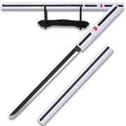 White Sasuke Kusanagi Grass Cutter Steel Ninja Sword Katana 16.5" Not sharp