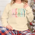 thumbnail image 7 of Ounisa Christmas Sweatshirts for Women Tis the season Christmas Outfits Merry Christmas Lightweight Pullover Christmas Tree Christmas Gifts Merry Christmas Letter Graphic Tops, 7 of 7