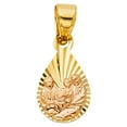 thumbnail image 1 of FB Jewels 14K White and Yellow Two Tone Gold Baptism Stamp Pendant 13mm X 10mm, 1 of 1