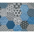 thumbnail image 5 of oneOone Cotton Flex Blue Fabric Geometric Sewing Craft Projects Fabric Prints By Yard 40 Inch Wide, 5 of 5