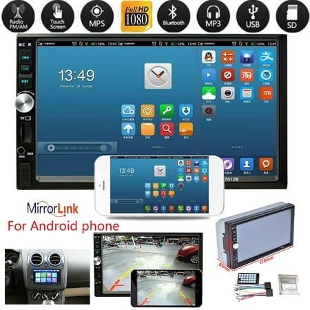 2Din 7012B MP3 MP5 Player FM Car Radio Stereo Audio Music USB Digital Touch Screen Bluetooth AUX Input