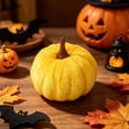 thumbnail image 4 of Harvest Mini Velvet Pumpkins, Plush Autumn Tabletop Accents, Rich Jewel Toned Fall Decor, Sophisticated Thanksgiving Centerpiece for Shelf, Console, Buffet, Home Holiday Staging, Harvest, Brown, 4 of 9