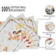 thumbnail image 4 of Vargottam Placemats- Placemat For Dining Table, Set Of 4- Printed & Reversible CottonNapkin-IndoorPlacematsFor Home & Kitchen Dining Table- Autumn Sparrow Watercolor (Gray & Yellow), 4 of 5