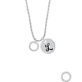 thumbnail image 2 of Delight Jewelry Silvertone You Are More Loved Infinity Ring Silvertone Script Initial Disc - L - Charm Necklace, 20"+3", 2 of 4