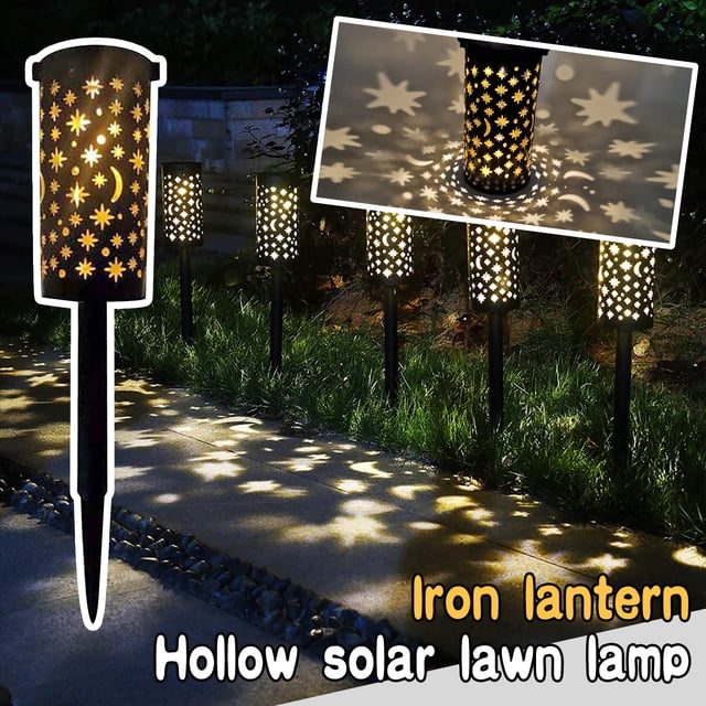 Solar Powered Moon and Star Wrought Garden Outdoor Camping Light