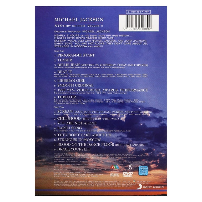 Michael Jackson: History on Film, Volume 2 (DVD) NEW - Walmart.com