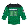 thumbnail image 4 of Minecraft Mesh Hockey Jersey Long Sleeve T-Shirt Little Kid to Big, 4 of 5