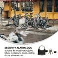 thumbnail image 2 of MasteelfCA 2Pcs Universal Security Alarm Lock Bike Alarm Lock Durable U Bike Lock (Black), 2 of 7