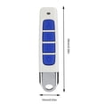 thumbnail image 5 of Control remoto de 4 teclas de plástico con código de clonación de 433 MHz para puerta de garaje (blanco + azul), 5 of 5