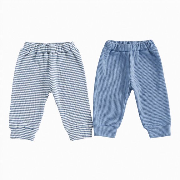 2 Pack Sweatpants for Boys 0-24 Months Straight Leg Elastic Waist Cozy Baggy Joggers with Side Pockets Fall Winter Clothes Toddler Kids Sweatpants Size 2-3 Years