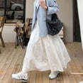 thumbnail image 3 of Falda larga elegante de color liso de Rimocy para mujer, estilo coreano, línea A, cintura alta, 2024, 3 of 6