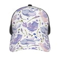 thumbnail image 3 of Lsque Lavender Flowers Printed Trucker Hat - Baseball Cap for Men Women - Breathable Mesh Side, Adjustable Fit - for Casual Wear, 3 of 7