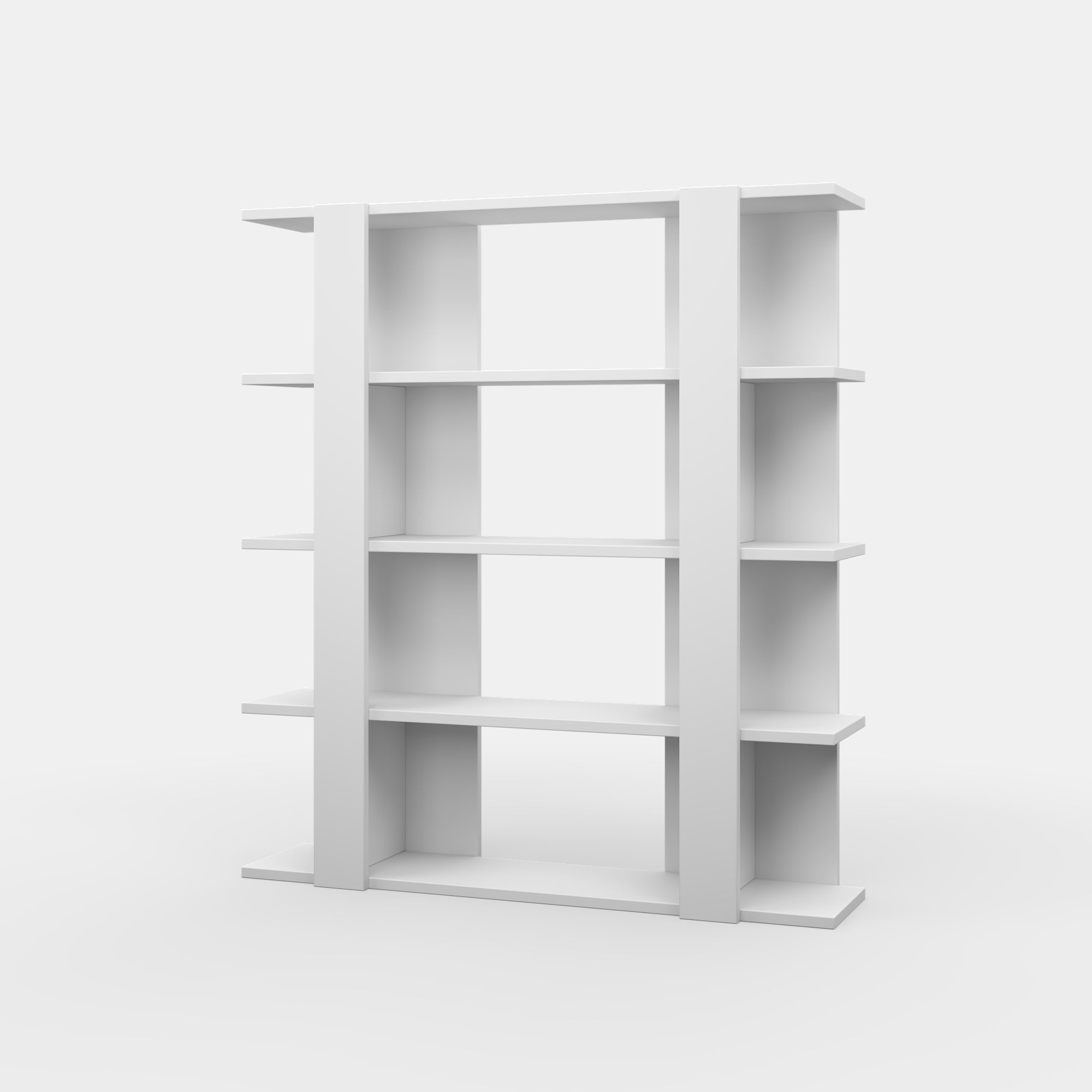Ada Home Decor 4 Shelf Bookcase Multiple Tier Open Shelf Modern Book Shelves, White