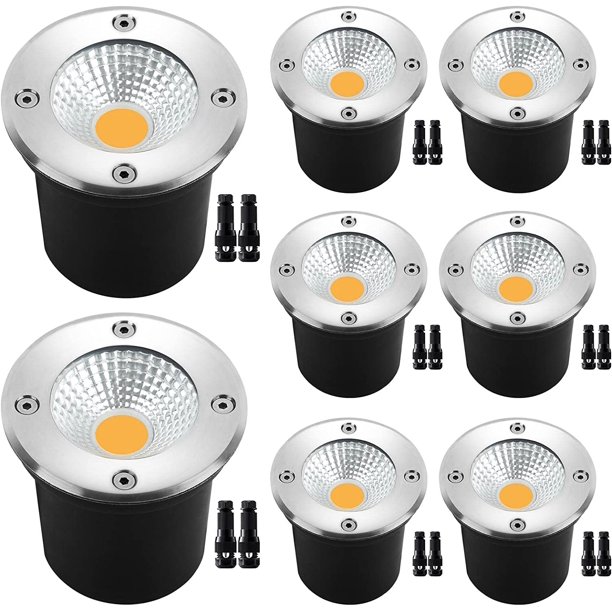 9W Well Lights LED Low Voltage 12V Landscape Lighting Outdoor Flat Top