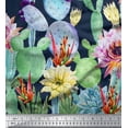 thumbnail image 3 of oneOone Cotton Flex Fabric Floral & Cactus Panel Printed Craft Fabric BTY 40 Inch Wide, 3 of 3