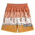 thumbnail image 4 of Baby Girl Pants Kids Elastic Waist Casual Shorts Soft Breathable Everyday Play Orange 170, 4 of 4