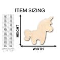 thumbnail image 2 of Unfinished Wood Unicorn Shape - Craft - up to 46" DIY 14" / 1/2", 2 of 3