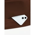 thumbnail image 4 of Brown Women High-Waisted Pleated Maxi Skirt With Belt Casual A-Line Flowing Skirt, 4 of 6