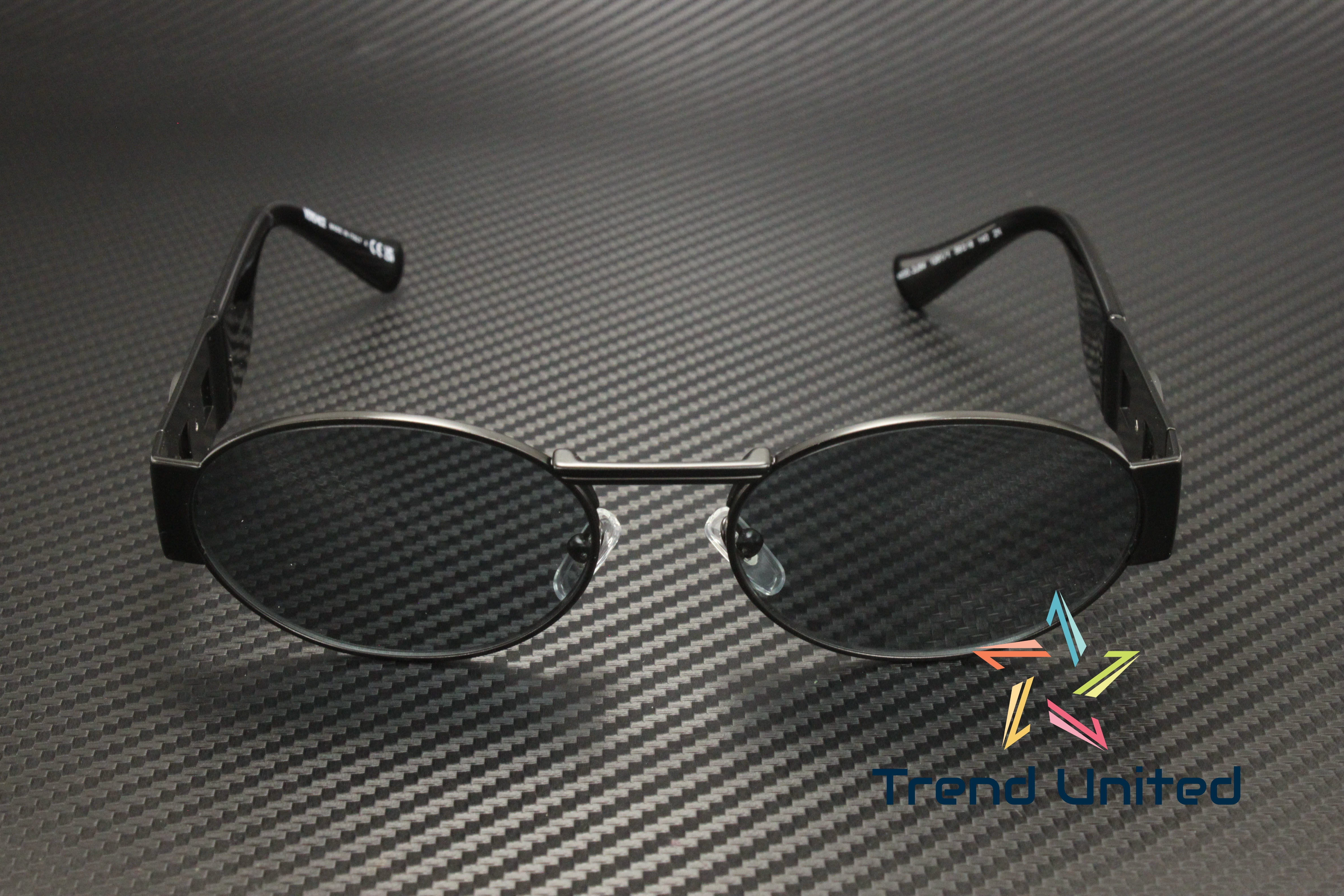 Versace ICONIC VE 2264 Metal Unisex Oval Sunglasses Matte Black 56mm Adult