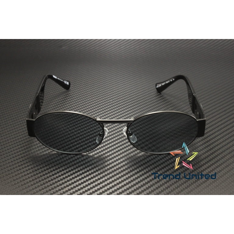 Versace Unisex Matte Black Oval Sunglasses Versace Unisex Oval Sunglasses, Matte Black Metal Frame  main image 3