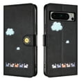 thumbnail image 2 of ELEHOLD Flip Leather Wallet Case for Google Pixel 8 Pro Cute Animals Pattern with Card Slots Magnetic Clasp Soft Shockproof Leather Protective Case with Lanyard,black, 2 of 7