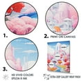 thumbnail image 3 of Designart "Architectural Charm Of Pink Country Clubs I" Country Clubs Wall Art Living Room, 3 of 7
