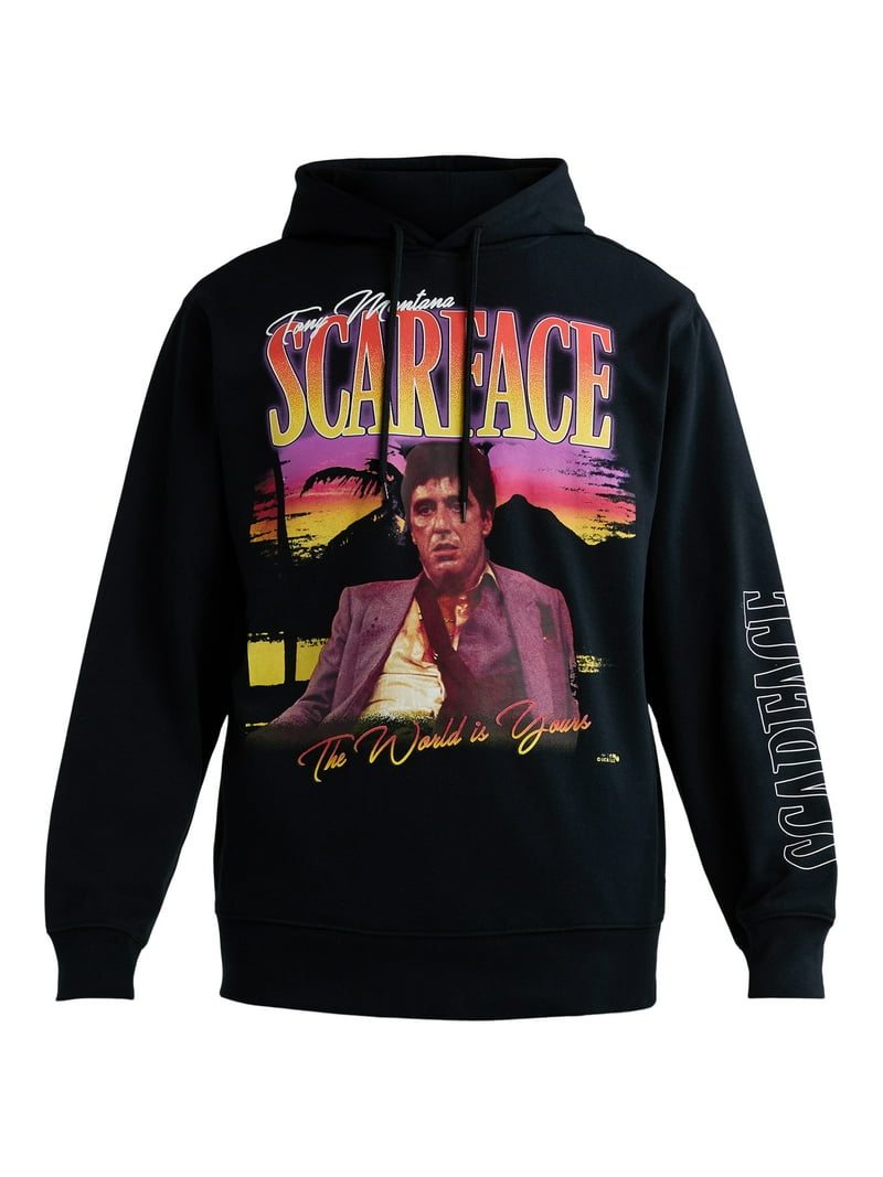 Scarface Graphic Hoodie Cotton Blend, Long Sleeves