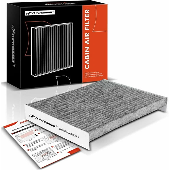 A-Premium Cabin Air Filter with Activated Carbon Compatible with Ford Fusion 2010-2012 & Lincoln MKZ 2010-2012 & Mercury Milan 2010-2011, Replace# AE5Z19N619A