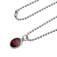 thumbnail image 2 of Friday the 13th Logo Antiqued Oval Charm Pendant with Chain, 2 of 5