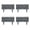Grey, variant on 4Pcs Garden Retaining Fence Stone Look Border Panels Garden Edging Border for Yard Patio Pathway