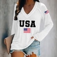 thumbnail image 4 of LEKODE 250th Anniversary USA V Neck Shirt for Women 1776-2026 USA Flag Patriotic Graphic Top Z2 Grey L, 4 of 5