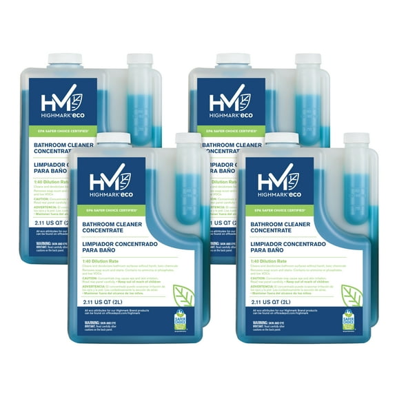 Highmark® ECO Liquid Bathroom Cleaner Concentrate, 2 Liters, Case Of 4 Bottles