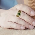 thumbnail image 4 of AMERTEER Bague Rétro en Pierre Précieuse Verte pour Hommes et Femmes Bijoux Polyvalents à la Mode, 4 of 7