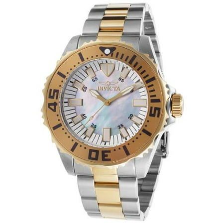 Invicta 17694 Men's Pro Diver Two Tone Stainless Steel Mother Of Pearl Dial Watch