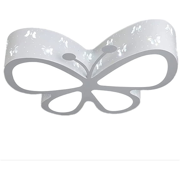 MONIPA Creative Cartoon Butterfly Dimmable Lighting 50cm Children’s Room Ceiling Light Nursery Girls Princess Bed Room Ceiling Lamp Fixtures (White)