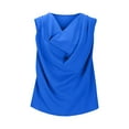 thumbnail image 5 of Zynviq Silk Satin Womens Tops Trendy Cowl Neck Sleeveless Elegant Loose Solid Tank Tops Womens Tee Shirts XXL, 5 of 6